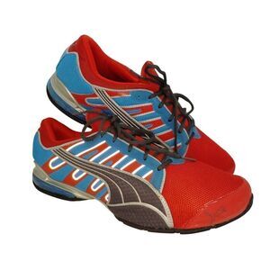 PUMA Sport Lifestyle Mens Pre-owned Red/Blue/Gray Sneakers - sz. 13